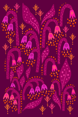 Kielo-postikortti luumu