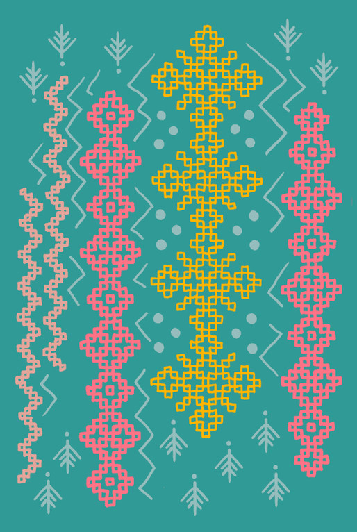 Rimpsu-postikortti turkoosi