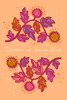 Takiainen-postikortti persikka