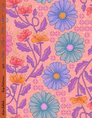 Aliisan kukkala-puuvillasatiini vaaleanpunainen