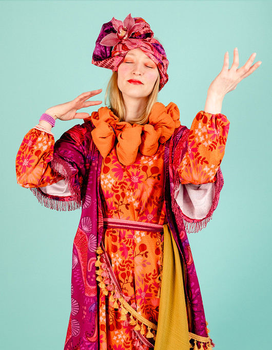 Kreeta-puuvillatrikoo oranssi