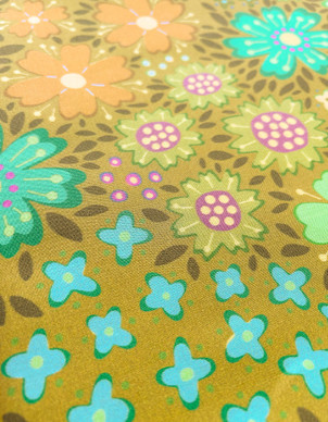 Floora-puuvillakangas vihreä