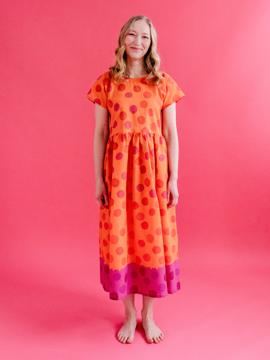 Haiku-pellavakangas oranssi