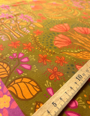 Herbaario-puuvillatrikoo oliivi