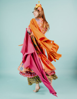 Yksivärinen huivi oranssi