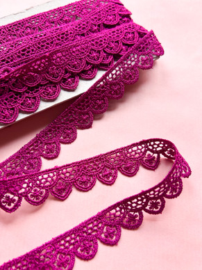 Pitsinauha 15 mm tumma fuksia