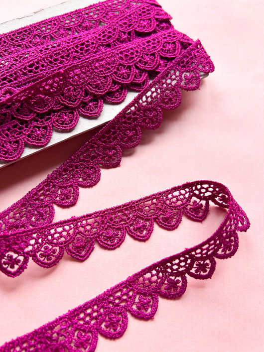 Pitsinauha 15 mm tumma fuksia