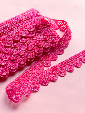 Pitsinauha 15 mm vaalea pinkki