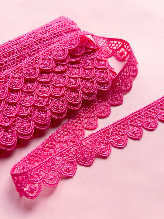 Pitsinauha 15 mm vaalea pinkki