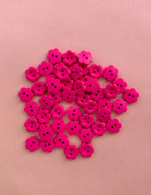 Kukkanappi 11 mm pinkki