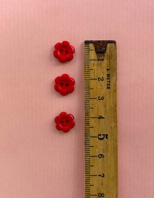 Kukkanappi 11 mm punainen