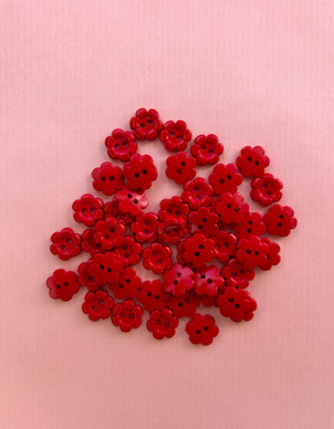 Kukkanappi 11 mm punainen