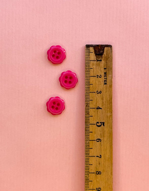 Kukkanappi 12 mm pinkki