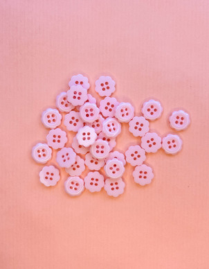 Kukkanappi 12 mm vaalea vaaleanpunainen