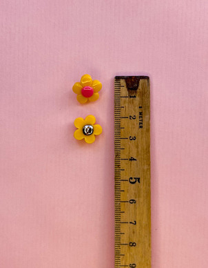 Kukkanappi 14 mm keltainen