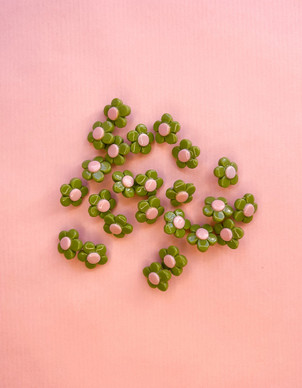 Kukkanappi 14 mm oliivi