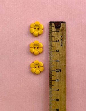 Kukkanappi 15 mm keltainen