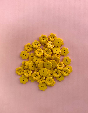 Kukkanappi 15 mm keltainen