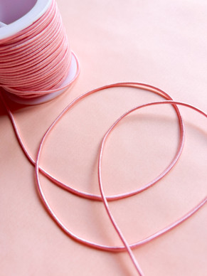 Kuminauha 1 mm vaaleanpunainen
