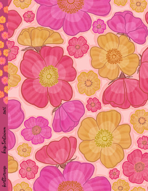 Kurtturuusu-pellavakangas vaaleanpunainen