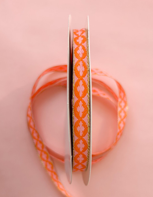 Kuvionauha 10 mm oranssit soikiot