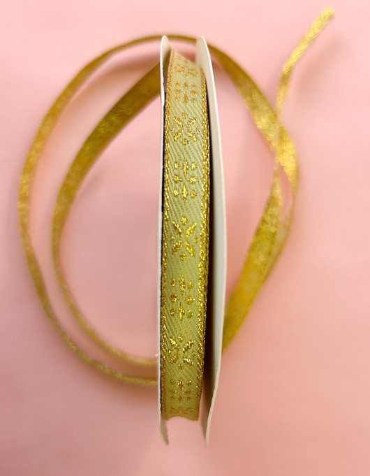 Kuvionauha 10 mm vihreä-kultainen