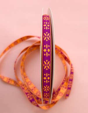 Kuvionauha 10 mm violetti-oranssi