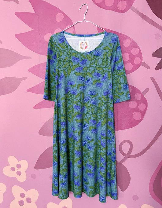 Lili-mekko sinivihreä
