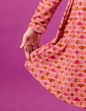 Mimi-mekko vanha roosa