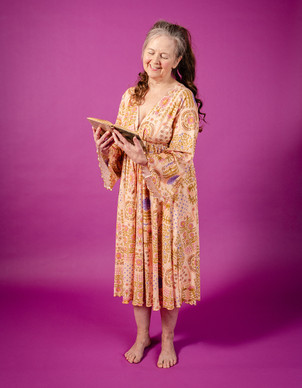 Minea-aamutakki vaalea persikka