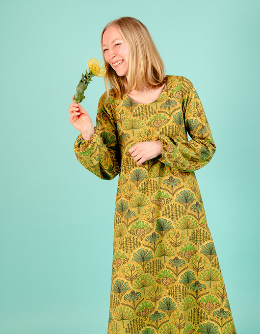 Yrttitarha-puuvillatrikoo vihreä