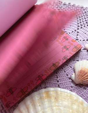 Muistilehtiö vanha roosa