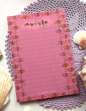 Muistilehtiö vanha roosa