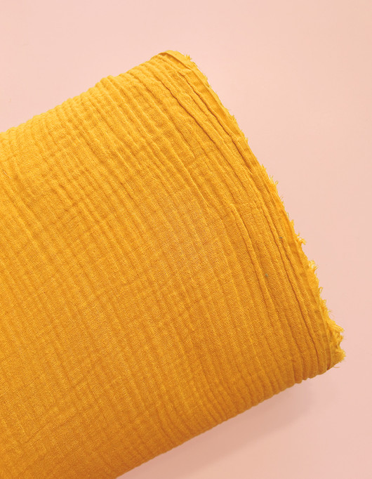 Puuvillamusliini keltainen