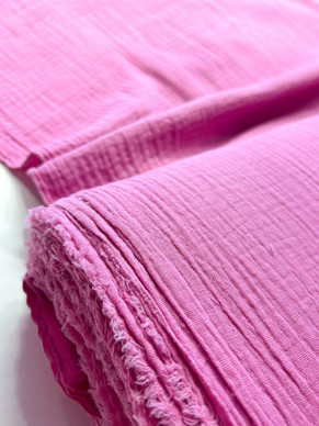 Puuvillamusliini vaalea fuksia