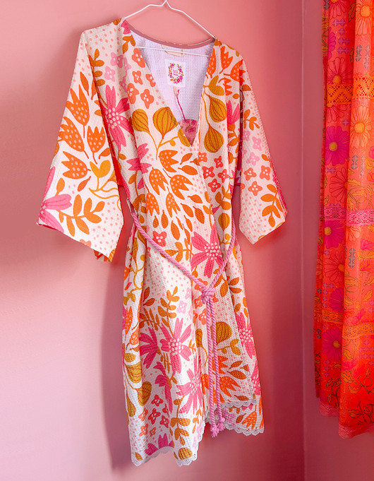 Kreeta-kylpytakki kermanvaalea