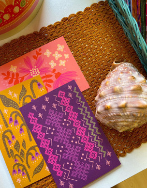 Rimpsu-postikortti violetti