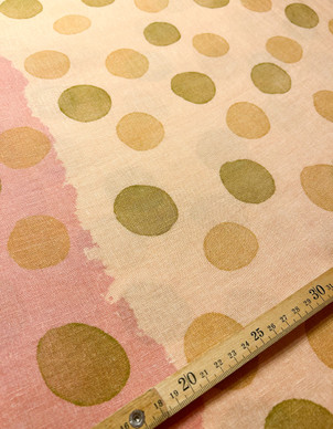 Haiku-pellavakangas vaalea persikka