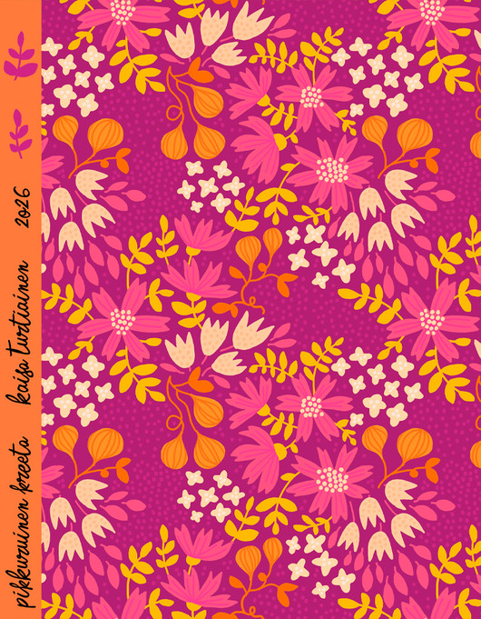 Pikkuruinen Kreeta-puuvillakangas fuksia