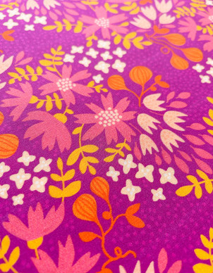 Pikkuruinen Kreeta-puuvillakangas fuksia