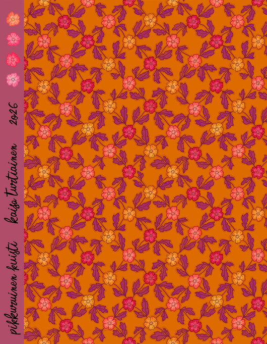 Pikkuruinen Kuisti-puuvillakangas oranssi
