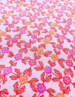 Pikkuruinen Kuisti-puuvillakangas vaaleanpunainen