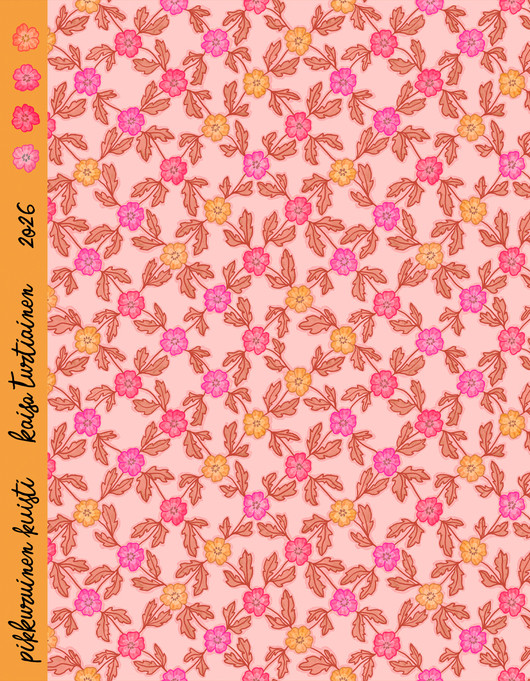 Pikkuruinen Kuisti-puuvillakangas vaaleanpunainen