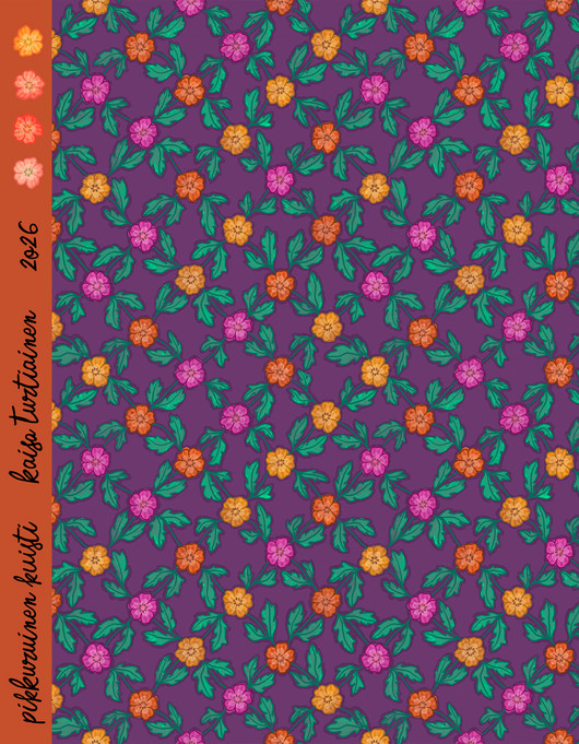 Pikkuruinen Kuisti-puuvillakangas violetti