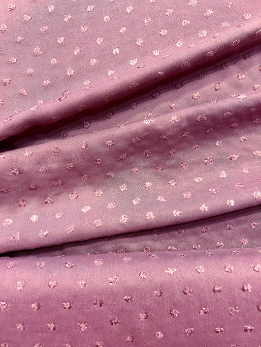 Pilkullinen viskoosikangas haalea liila