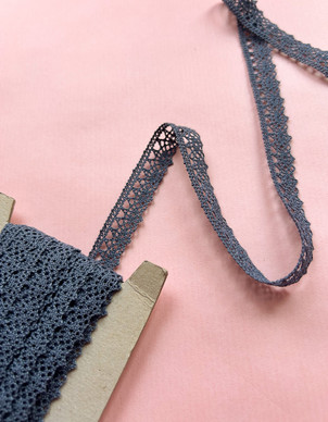 Pitsinauha 12 mm siniharmaa