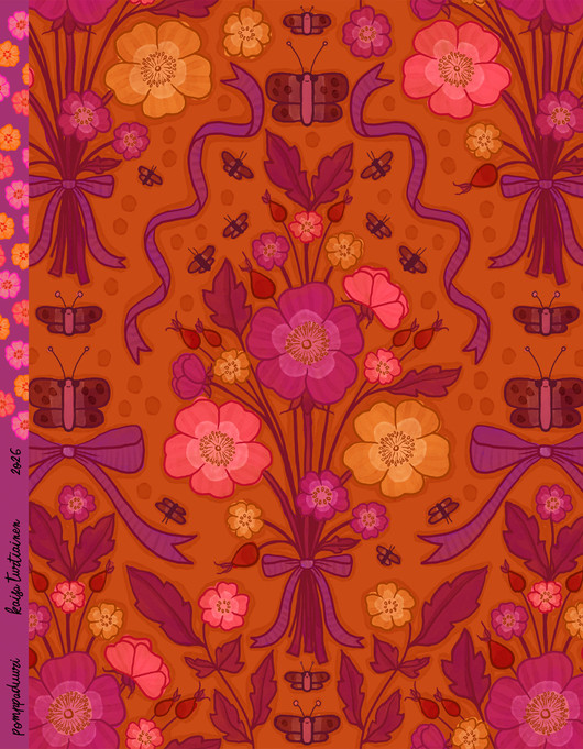 Pomppaduuri-puuvillakangas tiili