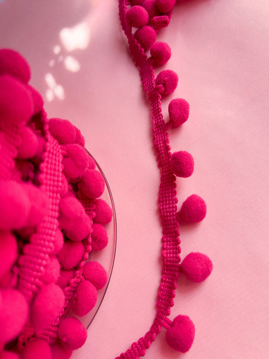 Pampulanauha 25 mm pinkki