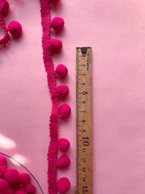 Pampulanauha 25 mm pinkki