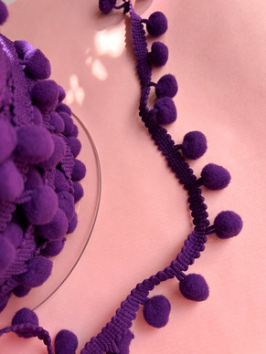 Pampulanauha 25 mm tumma violetti